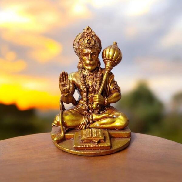 4 INCHES Car Dashboard Resin Blessing Hanuman Ji Idol