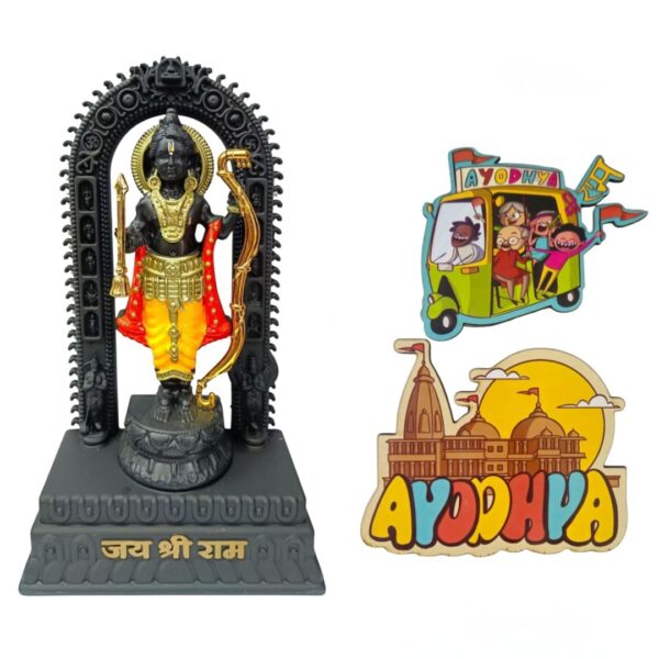 Artisans Bazar 8 INCHES Polyresin 3D Ram Lalla Idol Multi Color