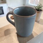 Artisans Bazar Grey Crafted Ceramic Coffee Mug Glossy Finish